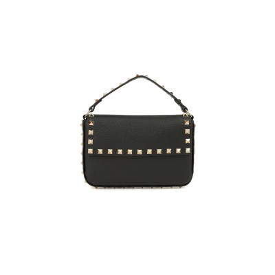 VALENTINO GARAVANIROCKSTUD BLACK WOMEN'S LEATHER BAG  (19*12*3cm)